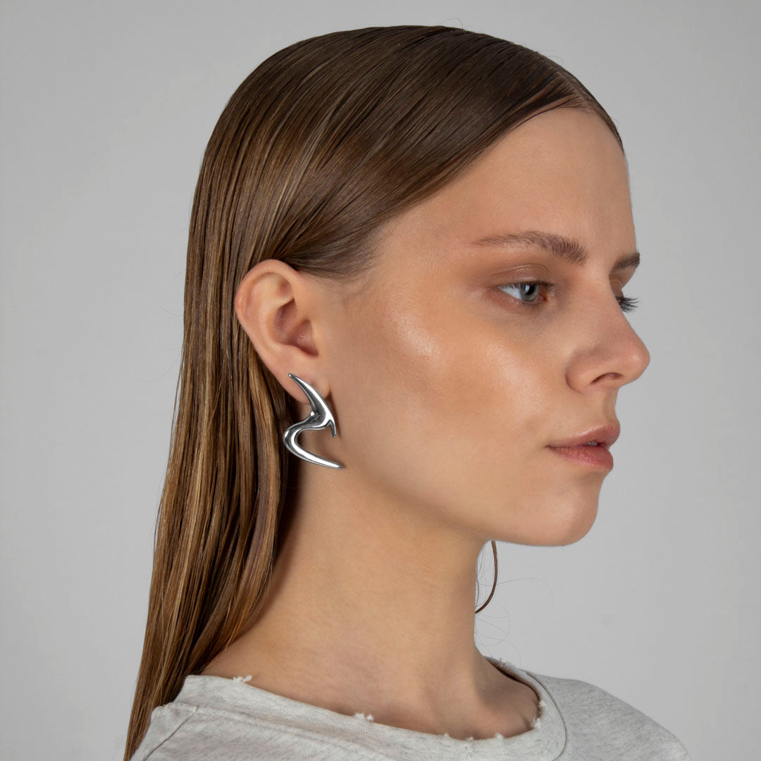 VORTEX EARRING SILVER