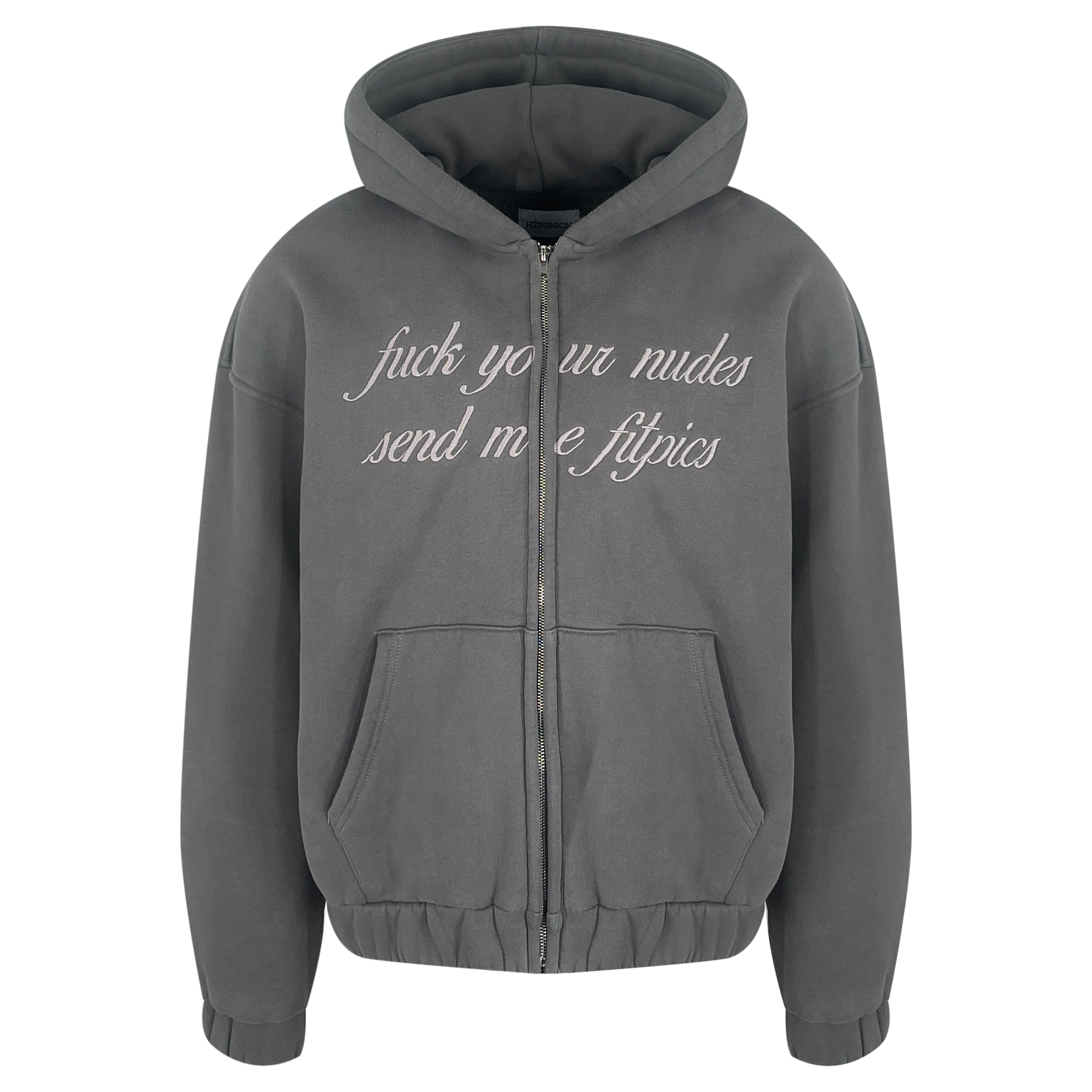 N**es Zip-Hoodie Charcoal-Grey