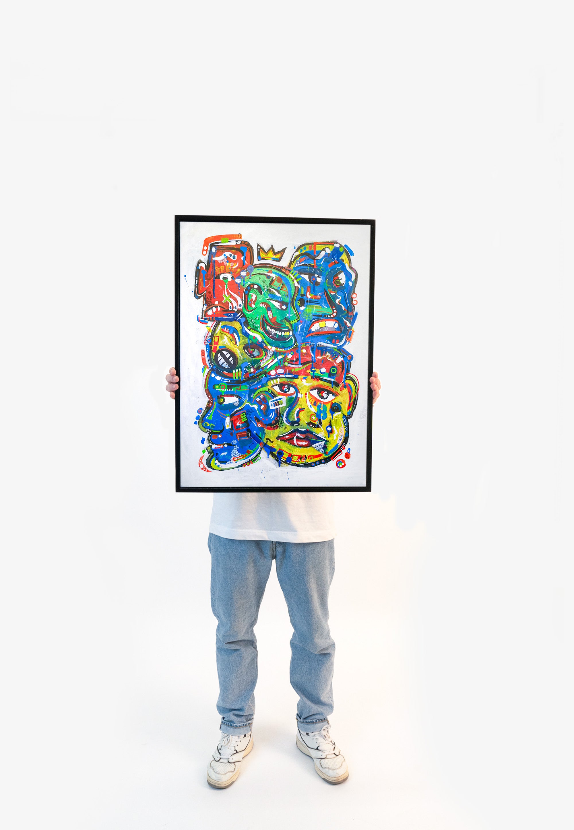 "Mixed Faces II" - 50 x 70 cm