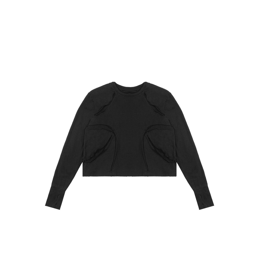 DOUBLE LAYERED LONGSLEEVE BLACK