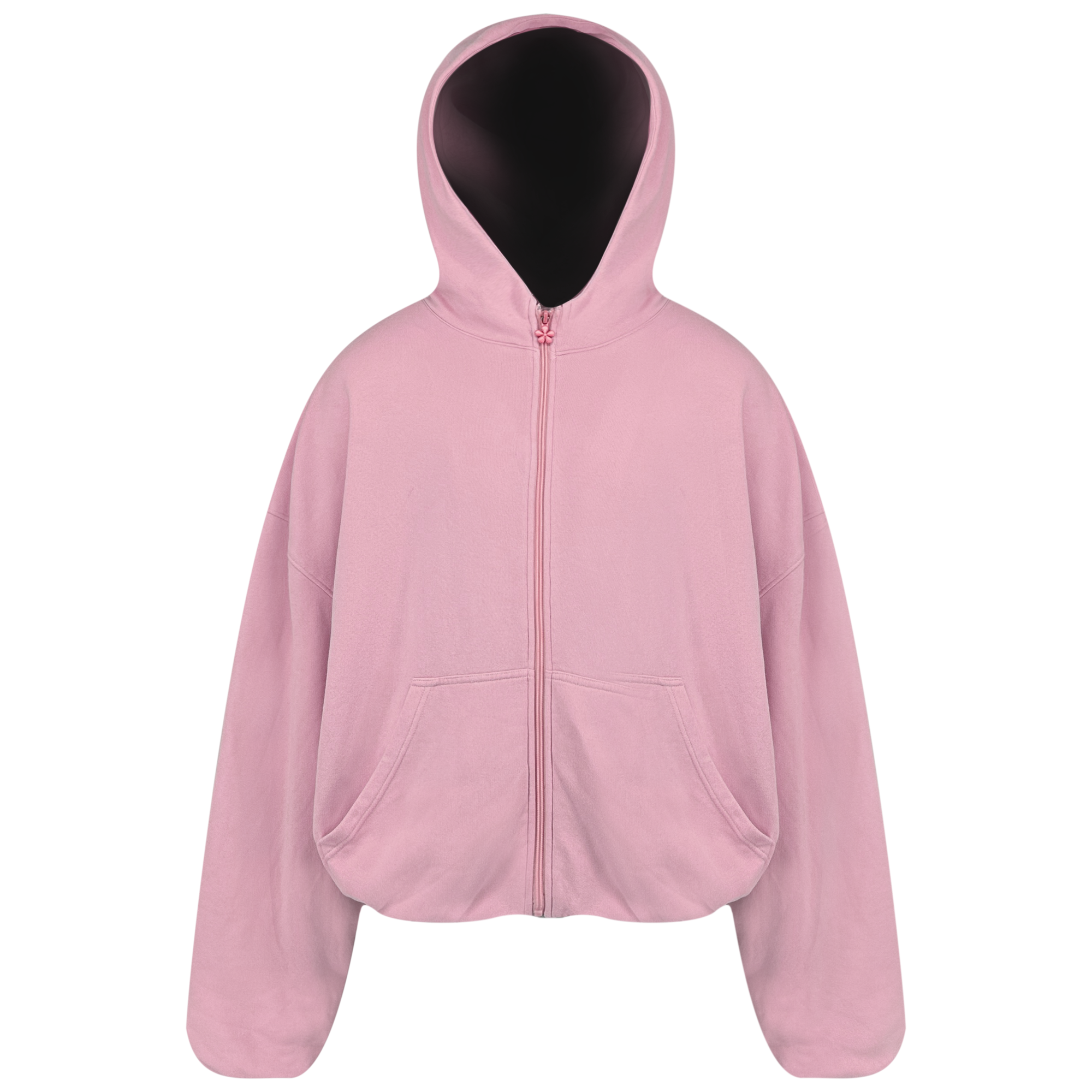 Flower Zip-Hoodie Pink