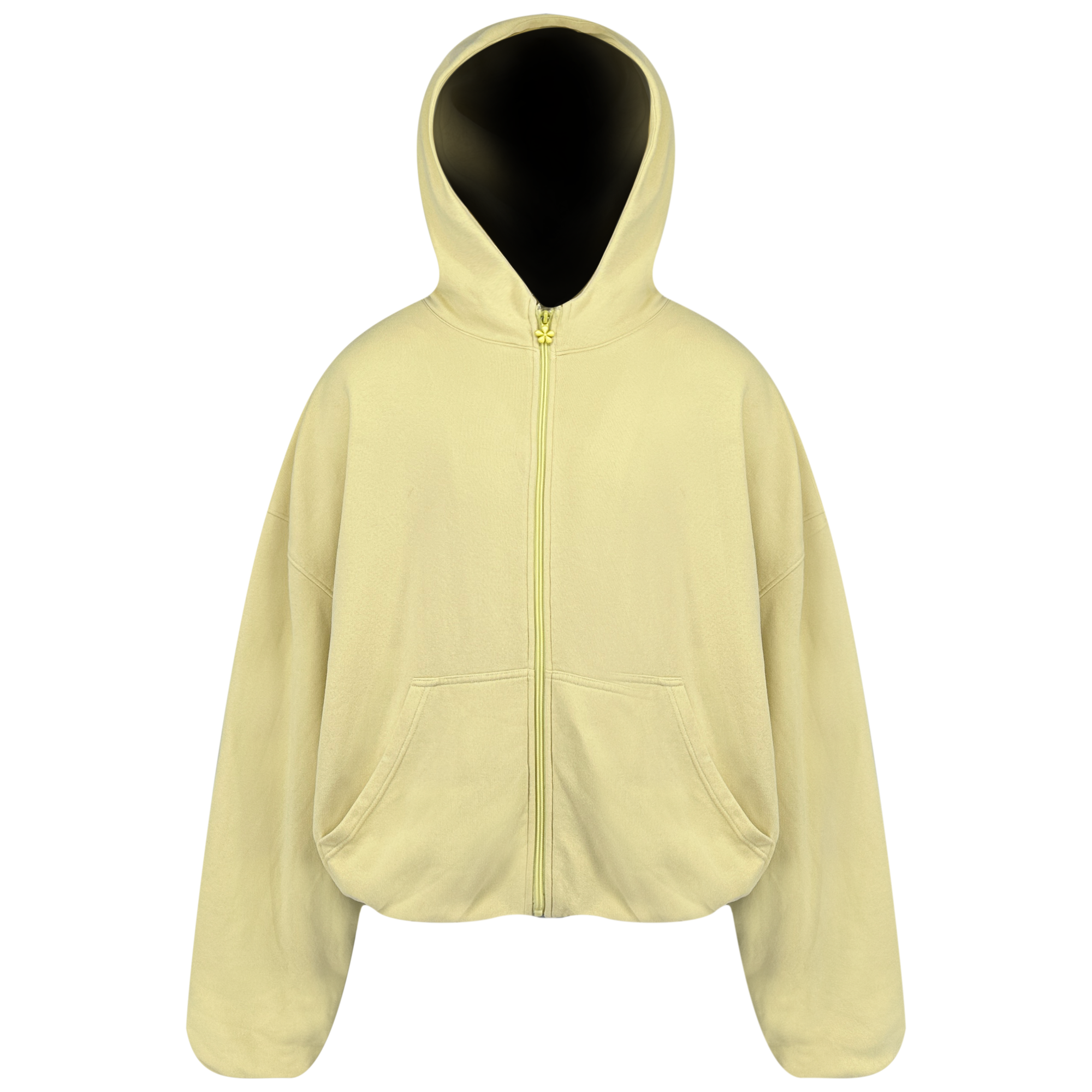 Flower Zip-Hoodie Yellow