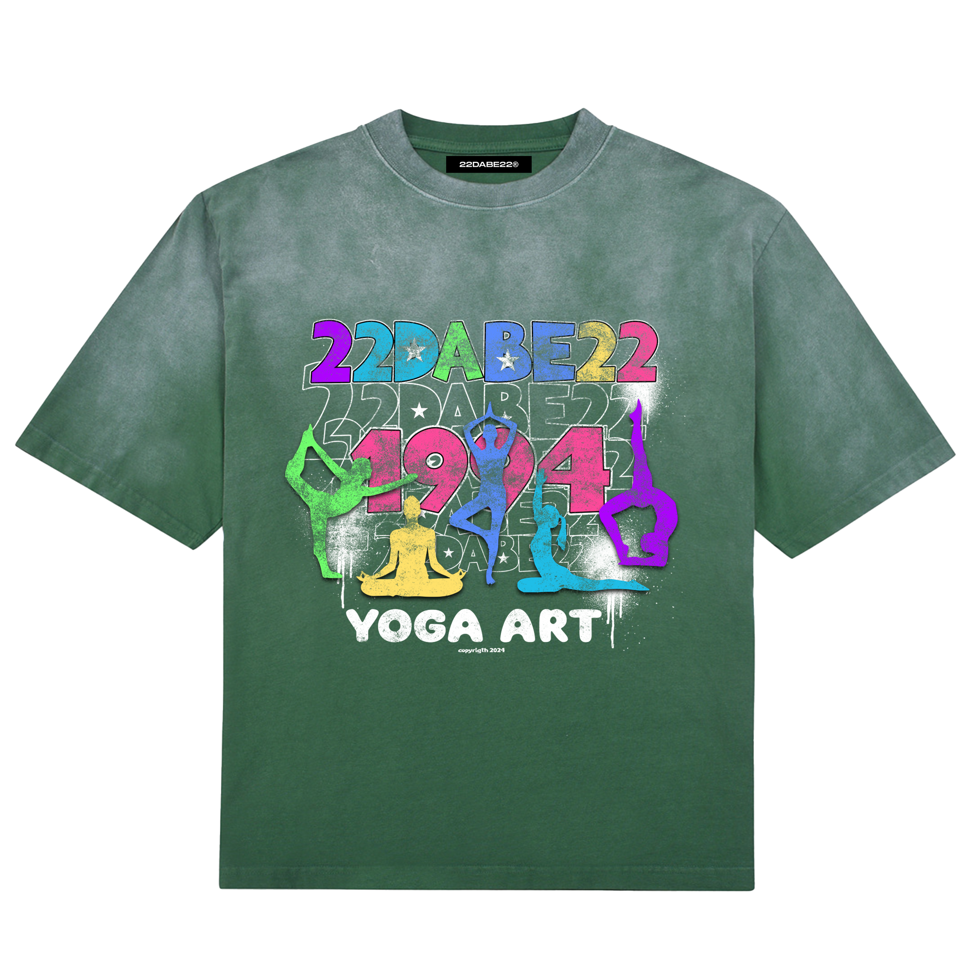Green Yoga T-Shirt by 22DABE22®