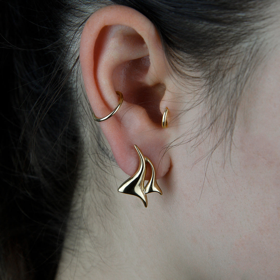 OBLIQUE EARRING GOLD