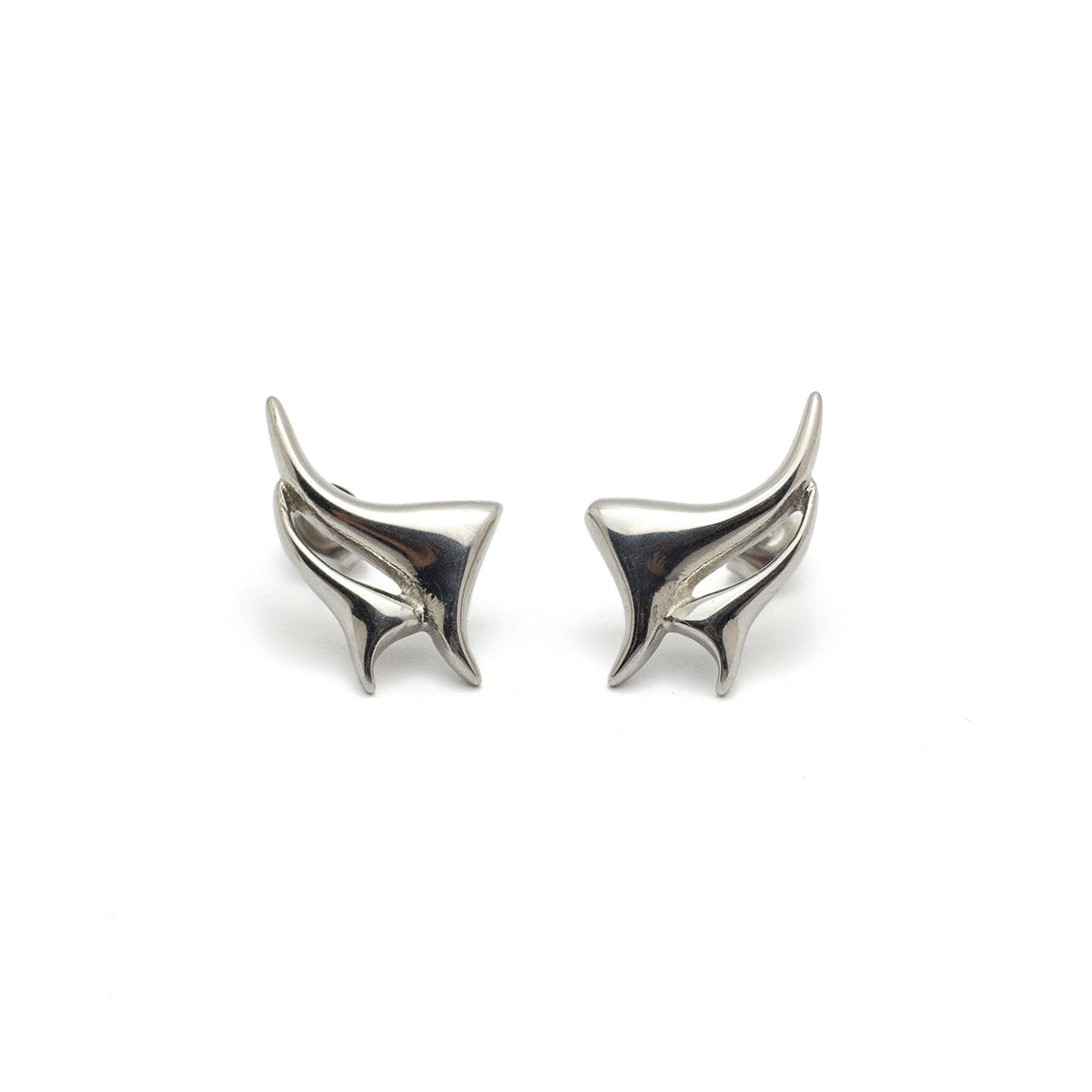 OBLIQUE EARRING SILVER