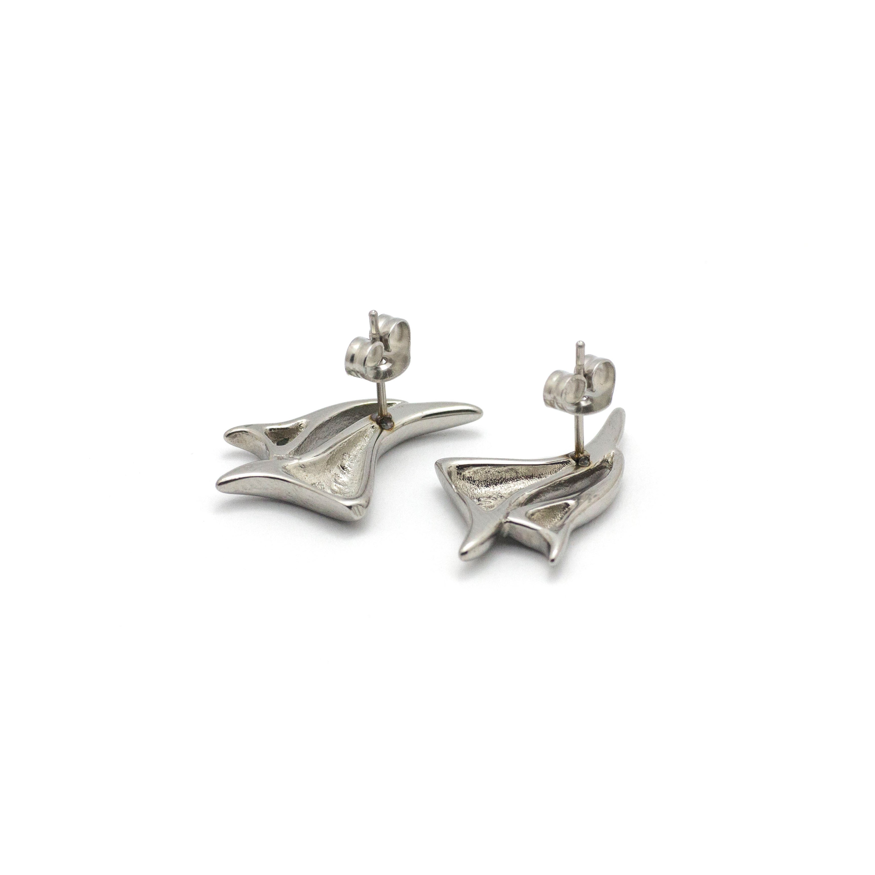 OBLIQUE EARRING SILVER