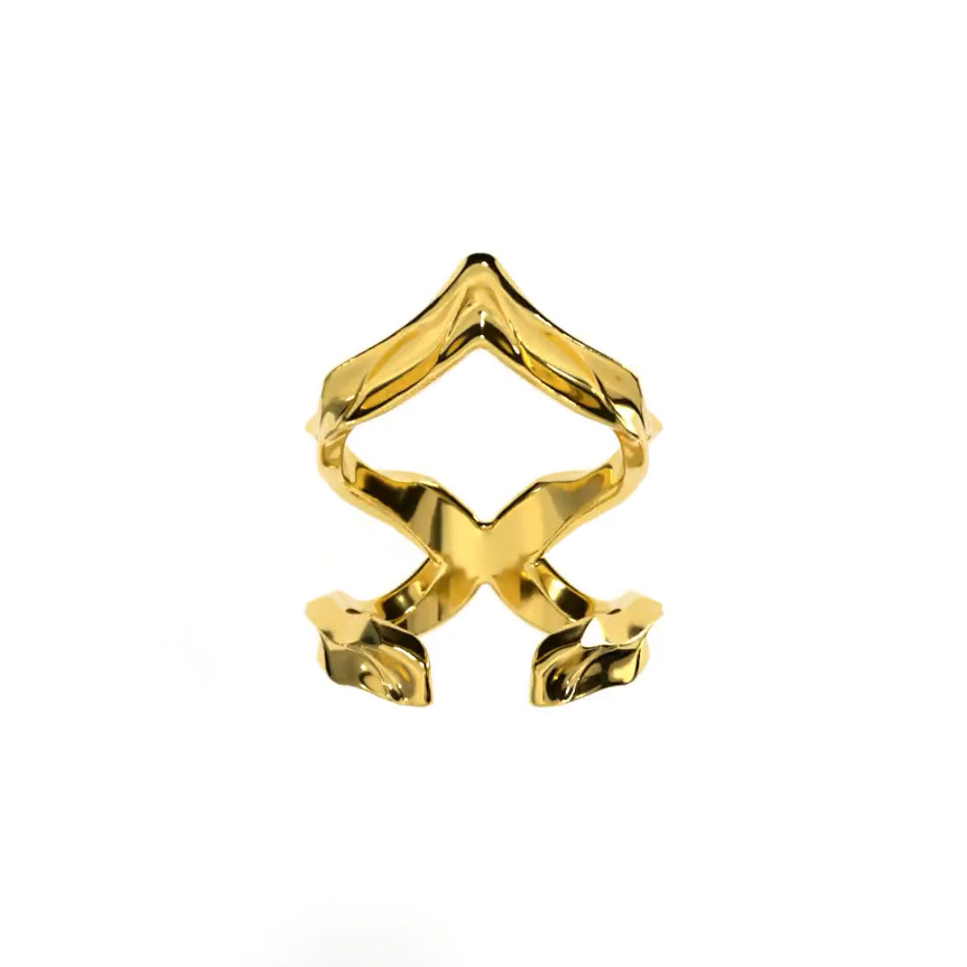 SHADOW CREST RING GOLD