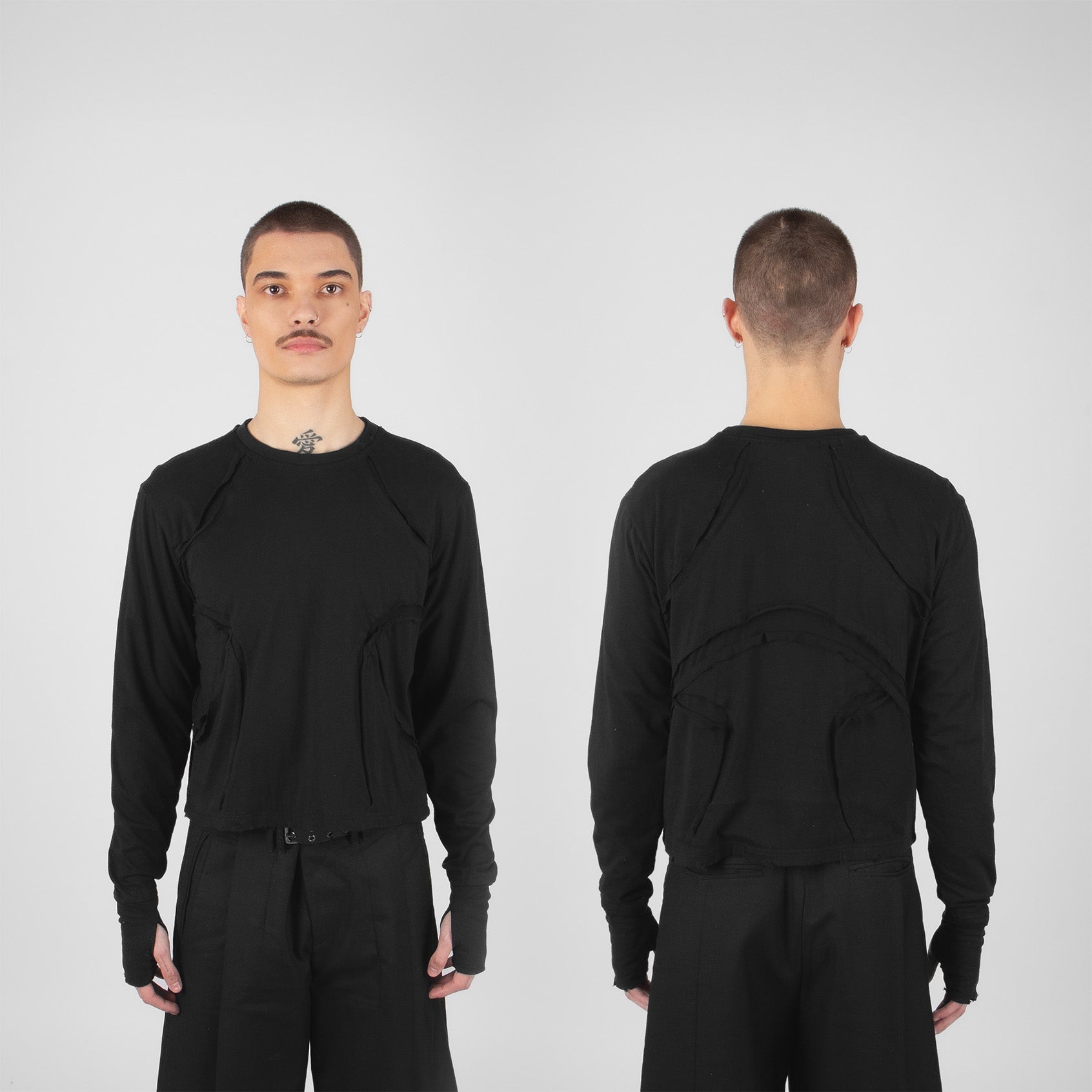 DOUBLE LAYERED LONGSLEEVE BLACK