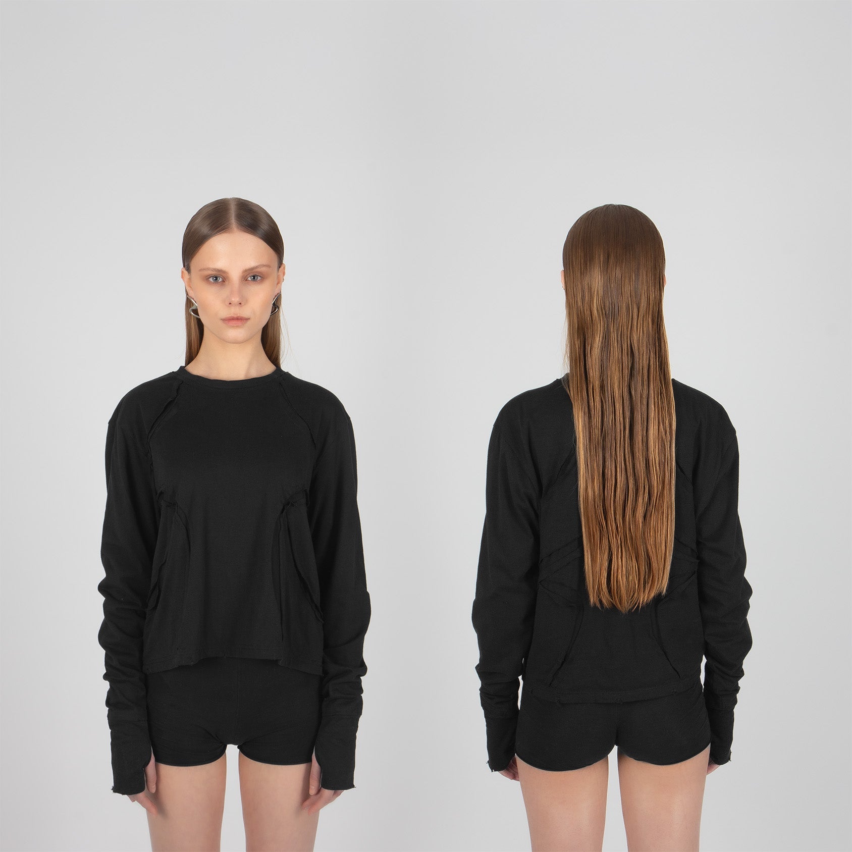 DOUBLE LAYERED LONGSLEEVE BLACK