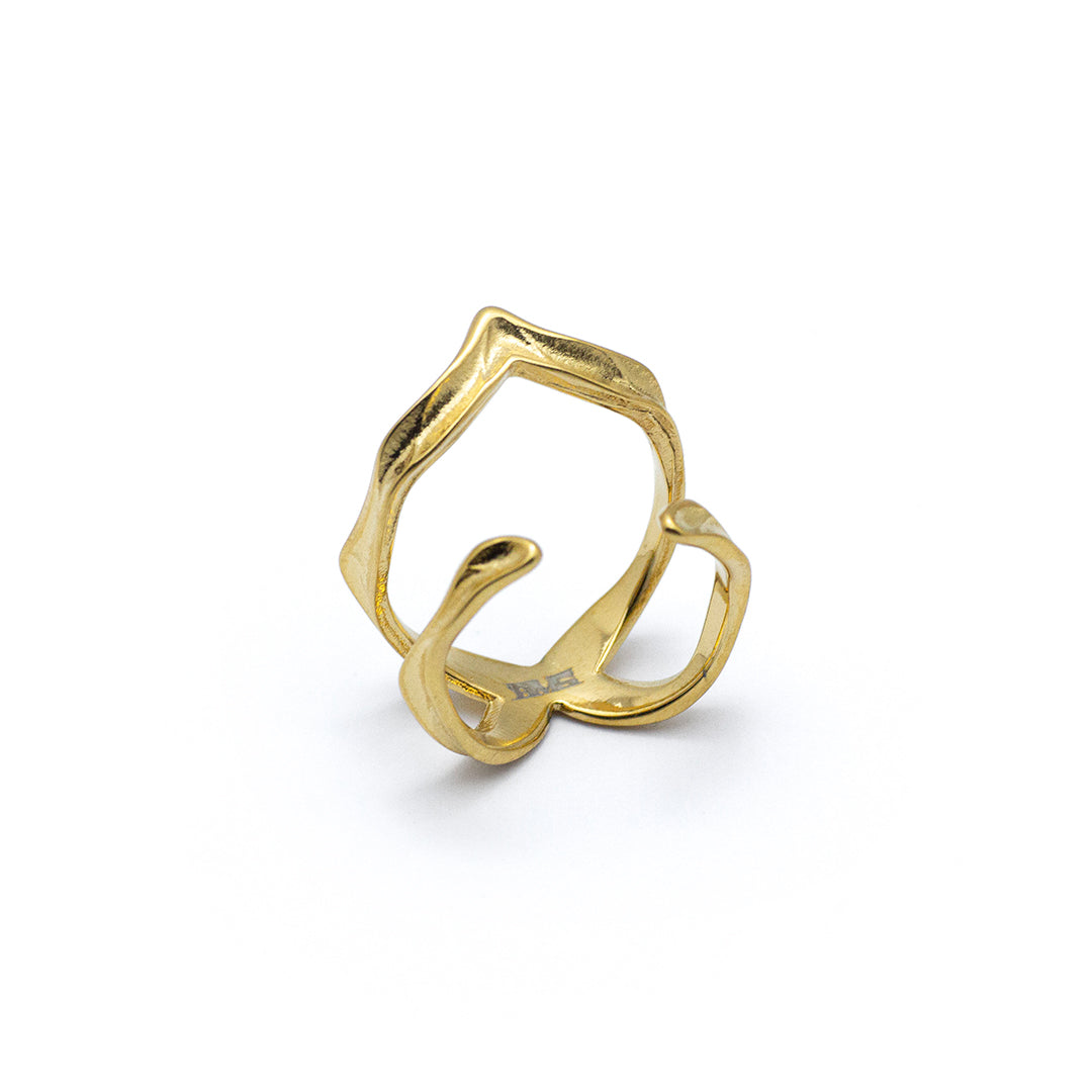 SHADOW CREST RING GOLD