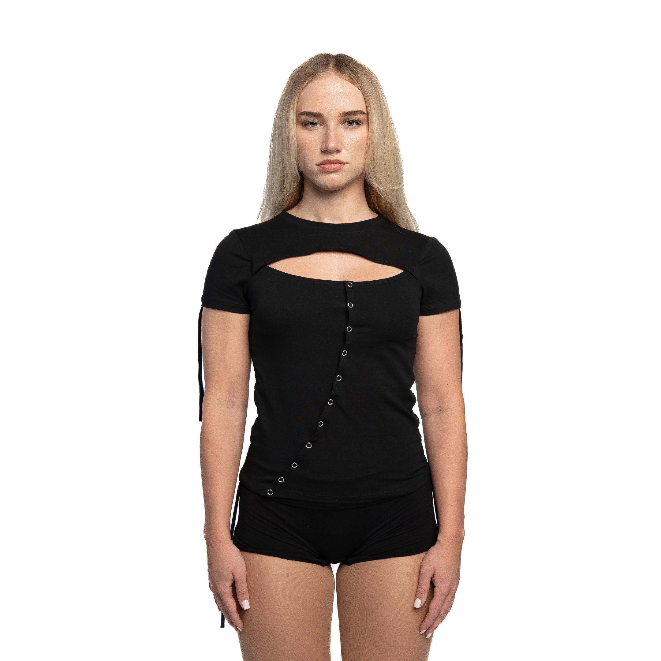 MODULAR CROPPED TOP BLACK