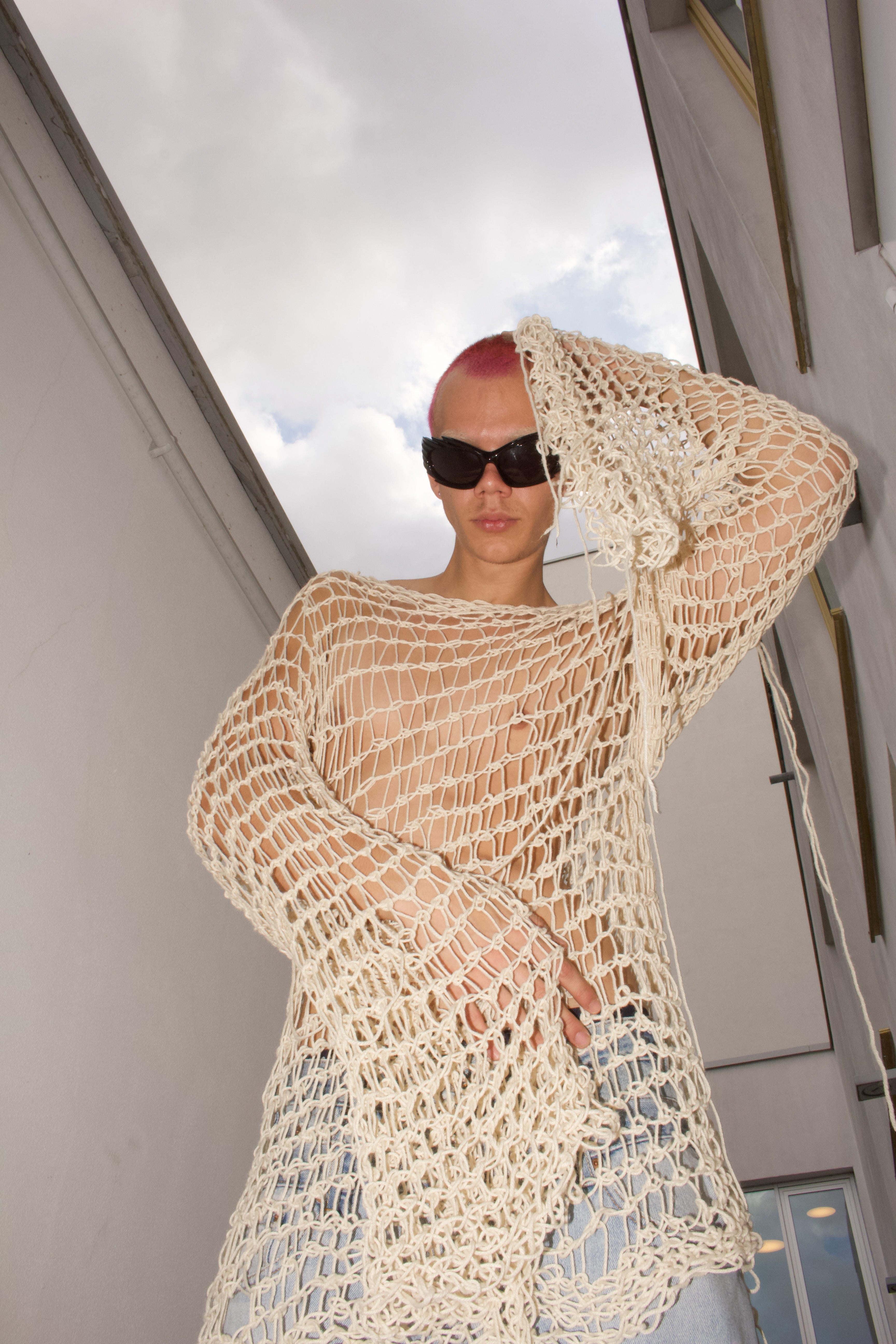 OVERSIZED CROCHET LONGSLEEVE