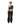 360 view of our survivor unisex baggy pants / jeans in black color with silver elements and detachable sidepocket 