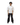 360 view of our cropped unisex t-shirt with pattern overlay in color cream. 