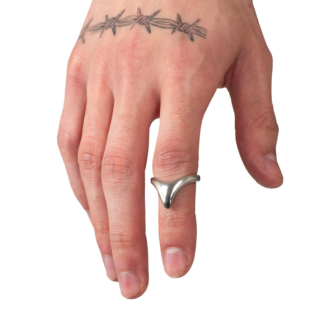 SILVER DROP RING
