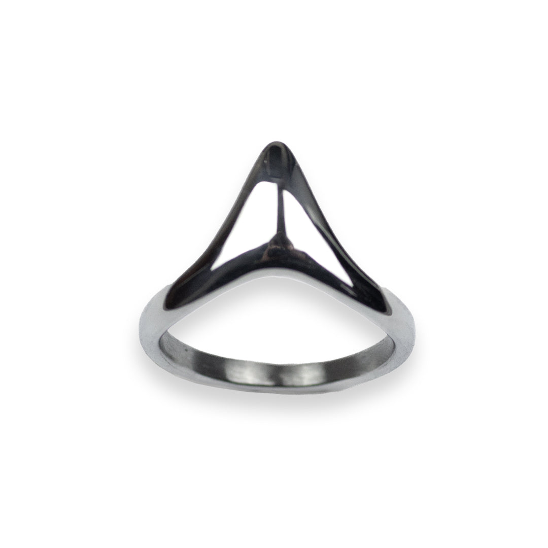 SILVER DROP RING