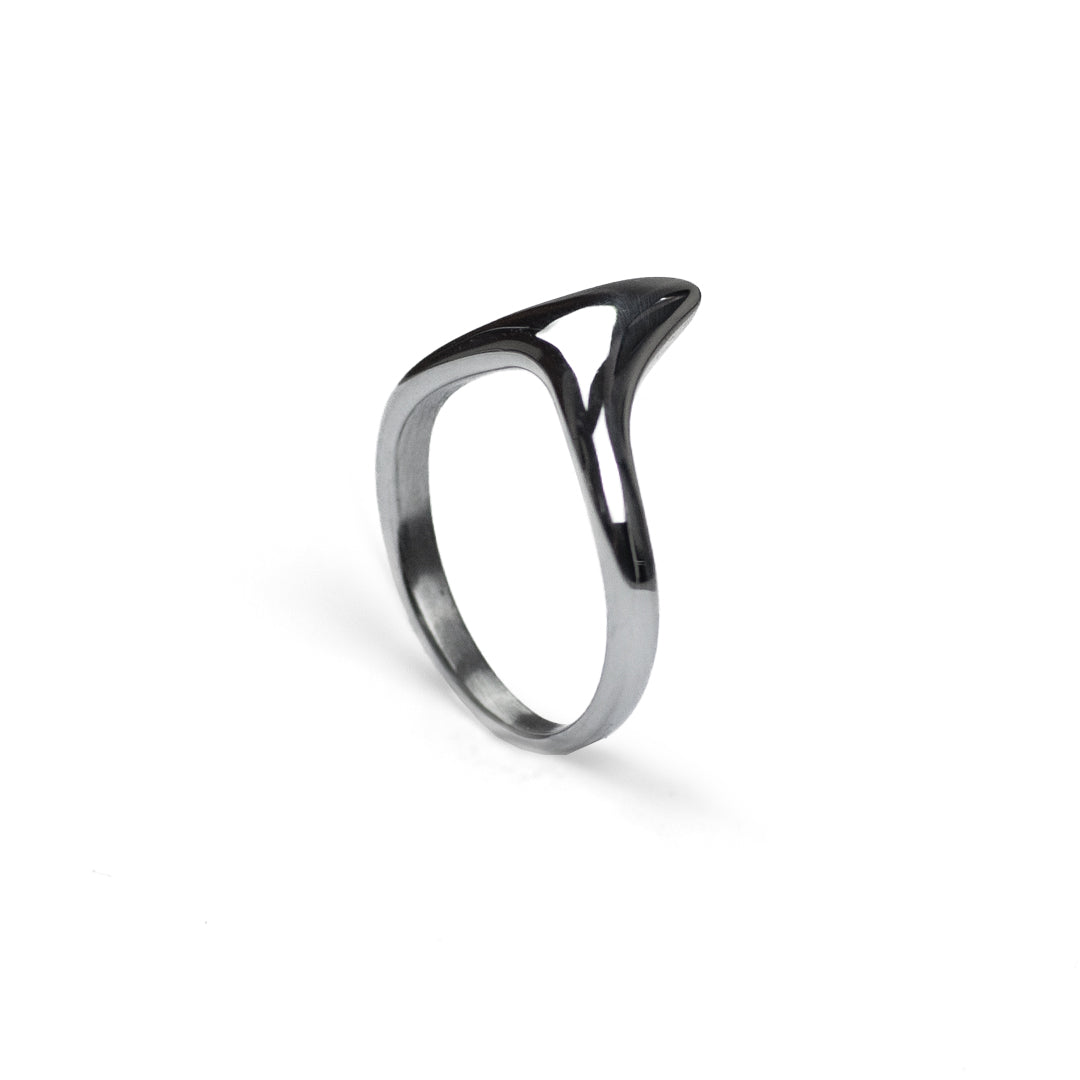 SILVER DROP RING