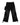 Back view of our survivor unisex baggy pants / jeans in black color with silver elements and detachable sidepocket 