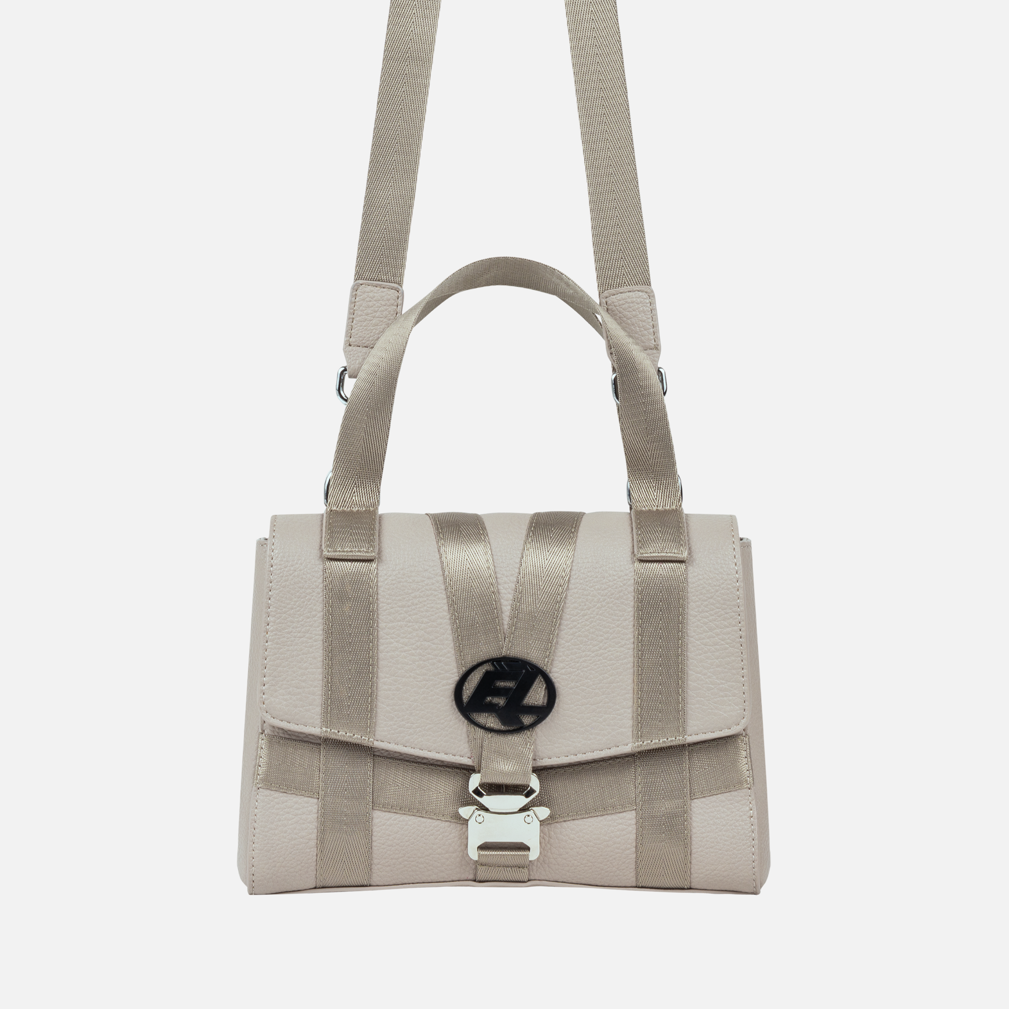 Strapped Bag (Beige/Grey)