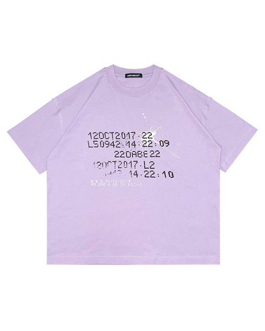 A purple oversized graphic shirt with a screenprint graphic at the front and a distressed finish. Made from 100% cotton and weighing 200 GSM, this unisex style shirt is comfortable and durable. Perfect for adding a touch of laid-back cool to any outfit.