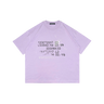 A purple oversized graphic shirt with a screenprint graphic at the front and a distressed finish. Made from 100% cotton and weighing 200 GSM, this unisex style shirt is comfortable and durable. Perfect for adding a touch of laid-back cool to any outfit.